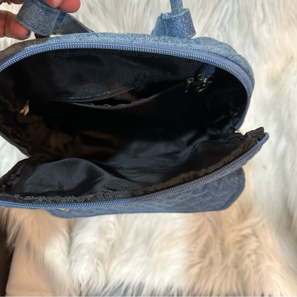 Quilted Denim Backpack - Picture 5 of 8